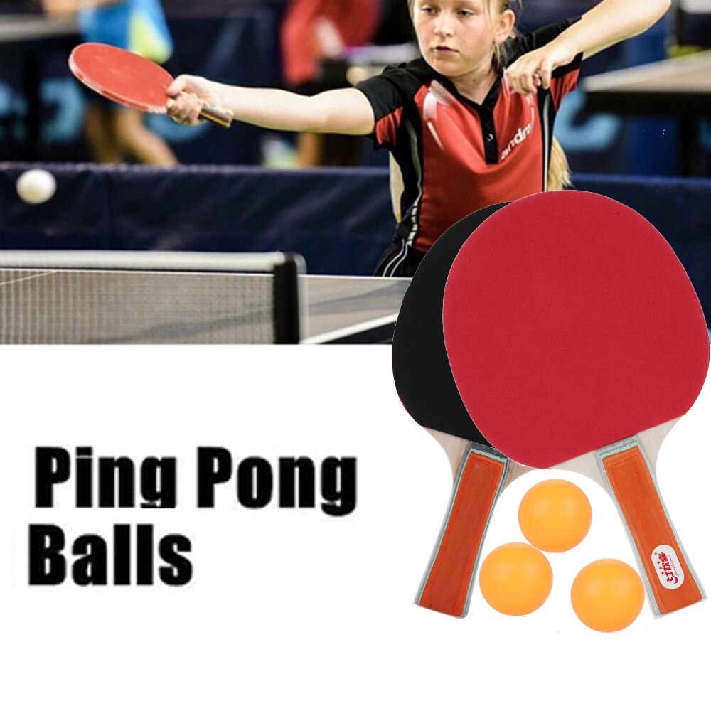 Wood Colour Ping-Pong Racket Ping Pong Bat Table Tennis Bat Durable Paddler Game Playground Portable Practical Sports Pingpong