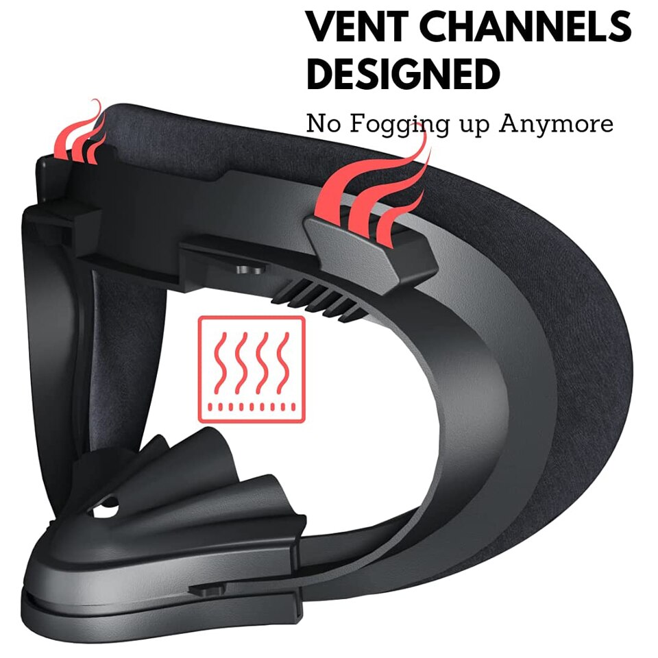 Support d&#39;interface faciale VR, mousse 3D de remplacement pour Oculus Quest 2, accessoires anti-transpirants