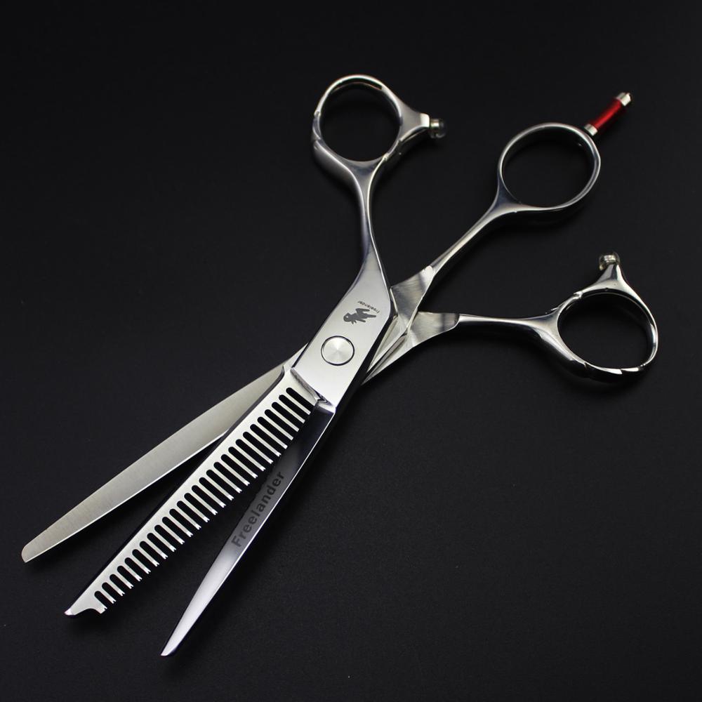 6.0" 440C combined scissors chunking shears multi blade scissors hair cutting shears hairdressing scissors cutter