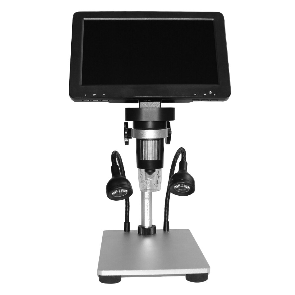 DM9 Digital Microscope with 7 inch Adjustable Display 1080p Full HD Camera USB Digital Microscope with 8 Dimmable LED Lights