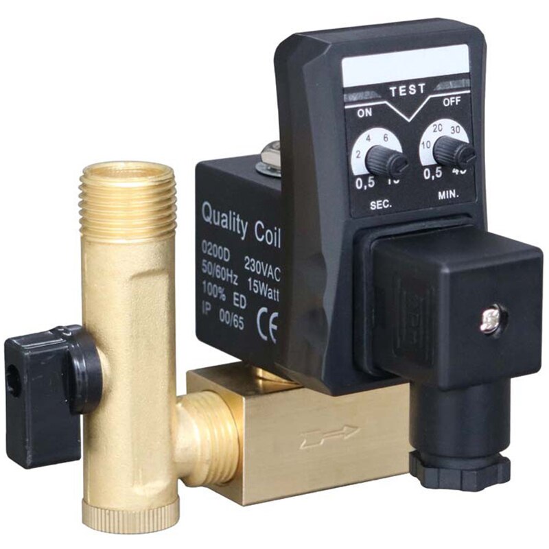 1/2 Inch Dn15 Elektrische Timer Auto Water Magneetklep Elektronische Drain Valve Voor Air Compressor Condensaat