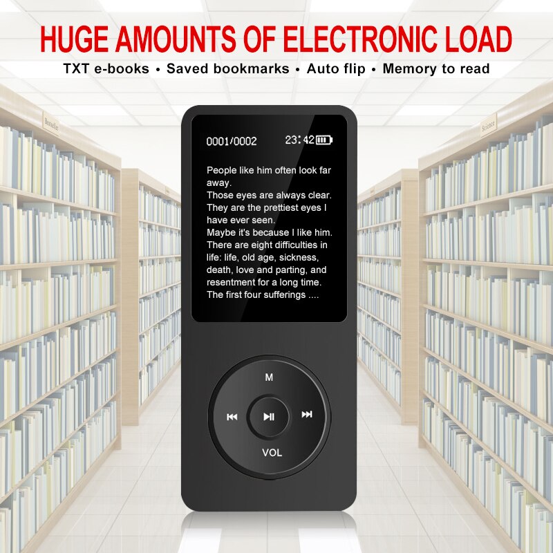 MP4 Player Music FM Radio Video Player Super-long Time Playback With Mic Support 128GB TF Card 1.8'' LCD Screen