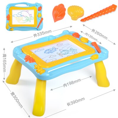 Multi-Function Big Size Painting Graffiti Board Toys ABS Material Magnetic Educational Write&amp;Drawing Board Desk Toy For Children: Conch Detachable B