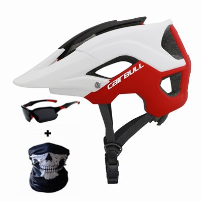 Cairbull GELÄNDE Sport Radfahren Helme Komfortabel MTB Straße Fahrrad Motorrad Helm Casco Ciclismo Fahrrad Helm mit Sonnenblende: Weiß / 54-58 cm