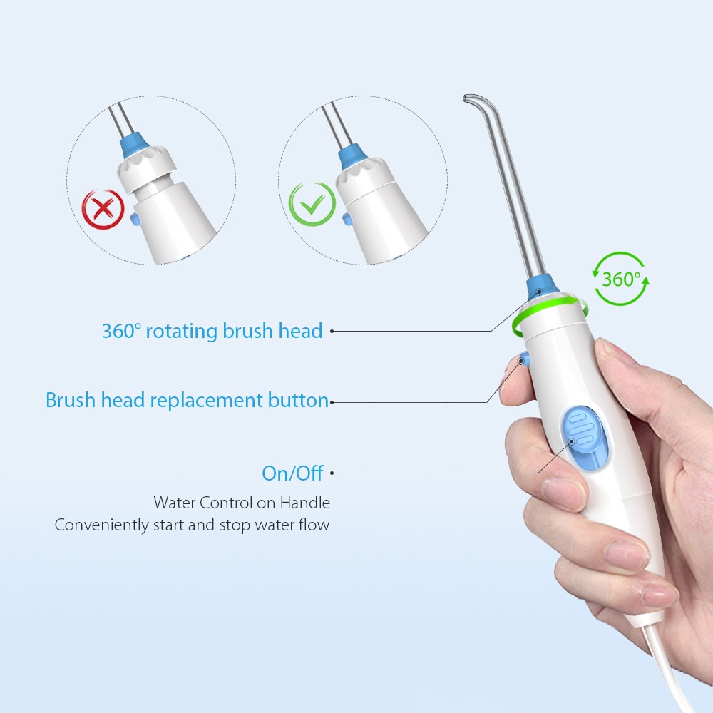 Homgeek Water Flosser Irrigador Monddouche Tanden Cleaner Pick Spa Tand Zorg Schoon Met 7 Tips Voor Familie