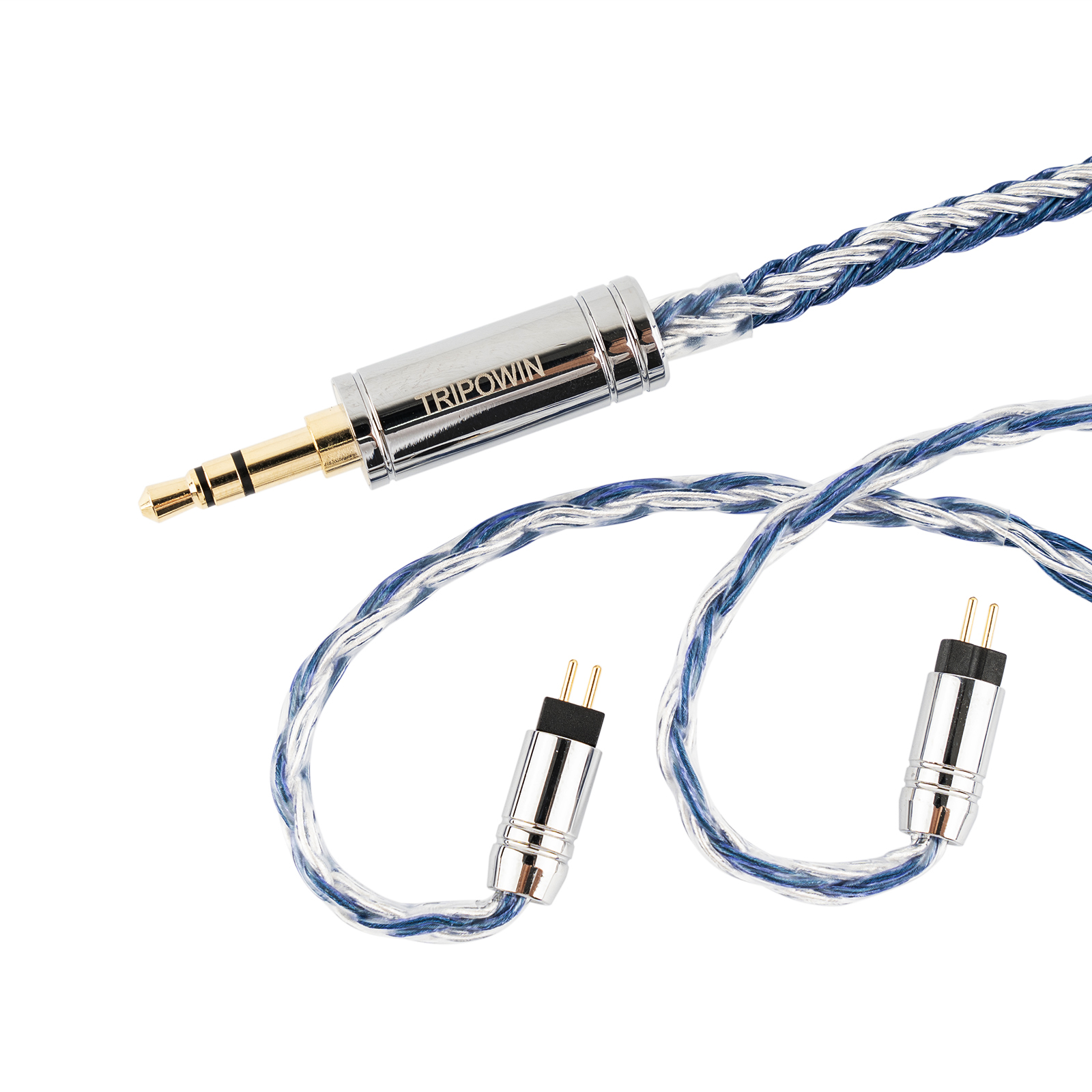 Tripowin C-01 IEM Cable 16 Core Hybrid Copper-Silver Earphone Cable OFC and Silver-Plated Copper HiFi Replacement Cable: Olive