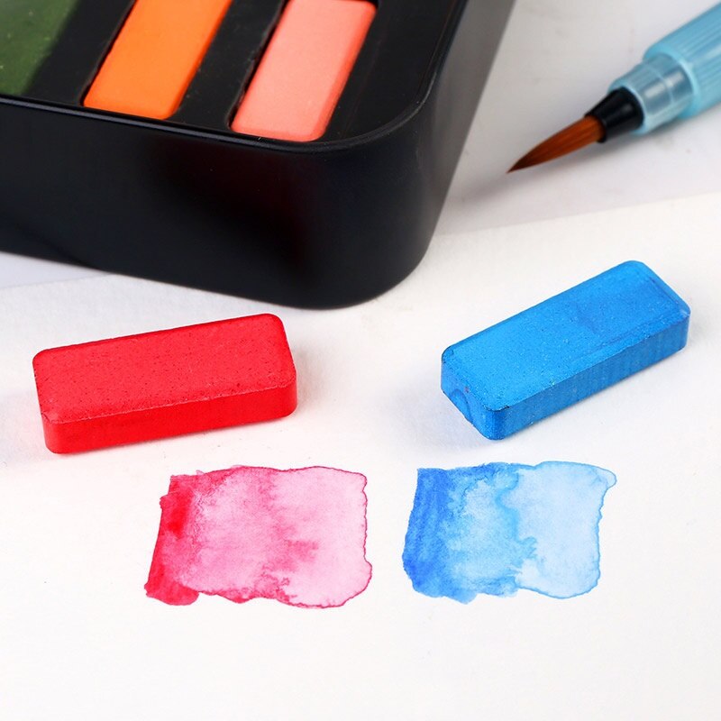 Perfect Watercolor Paint Set Art Paint Set with 36 Vibrant Colors, Brushes, Charcoal Pencil, 8PCS Paper in Metal Tin Box