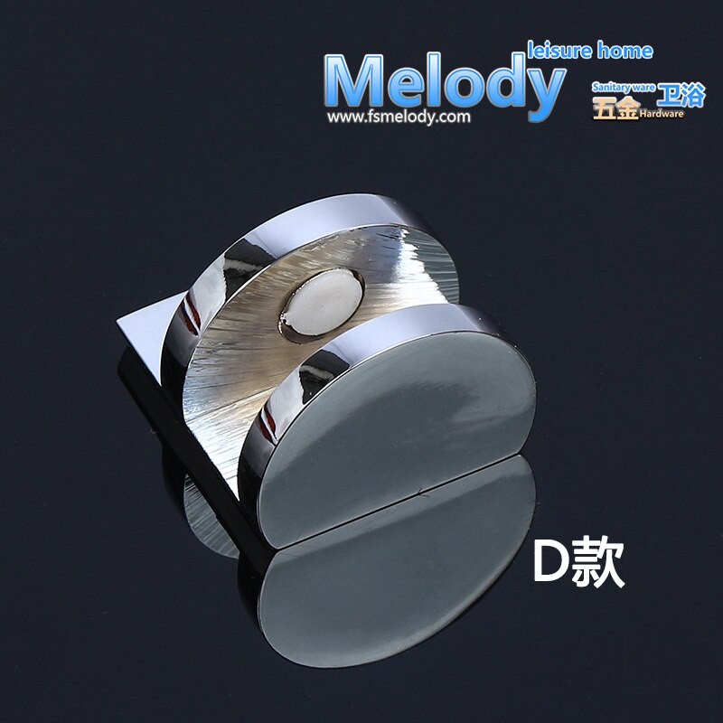 GC03 Shower screen enclosure glass panel Fixed Clamp Brass Chrome: Model D