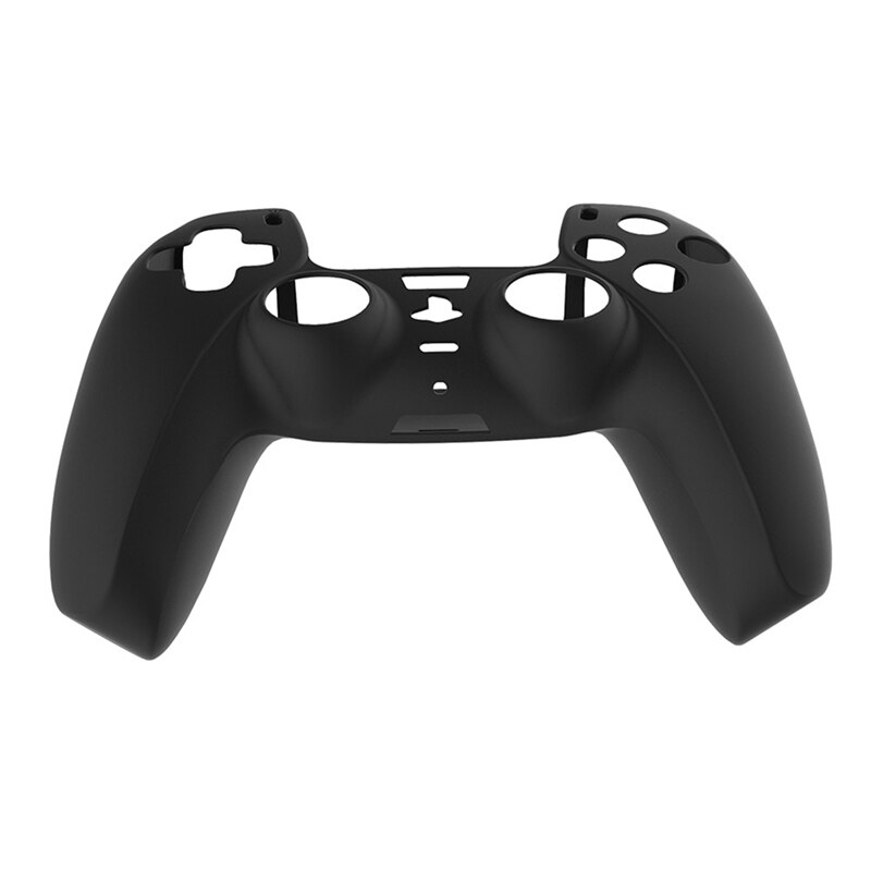 2Pcs Silicone Beschermende Shell Voor Playstation5 PS5 Gamepad Handvat Controller Antislip Cover Cap Zwart & Rood