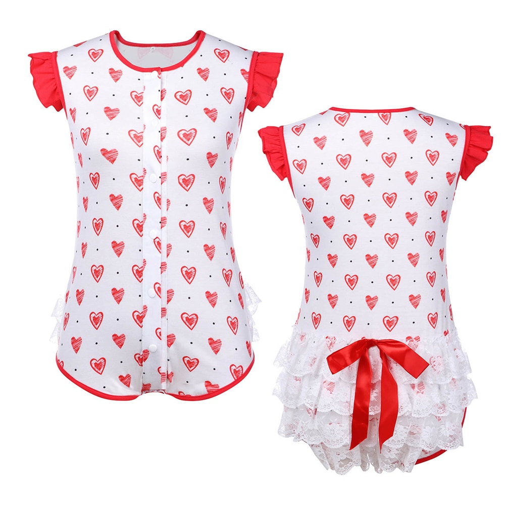 Sweethearts Lace Butt Onesie Abdl Clothing Sissy Romper