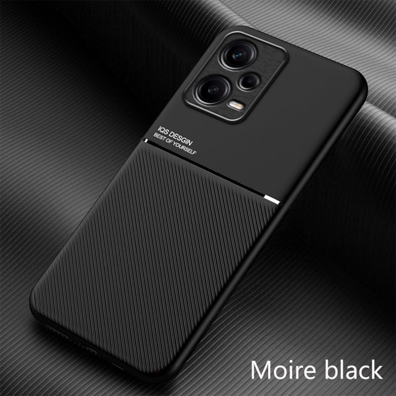 Capa de couro magnética para xiaomi redmi note 12 4g 12 pro plus 5g capa de proteção de silicone de luxo para redmi note 12 turbo: Denim / Preto