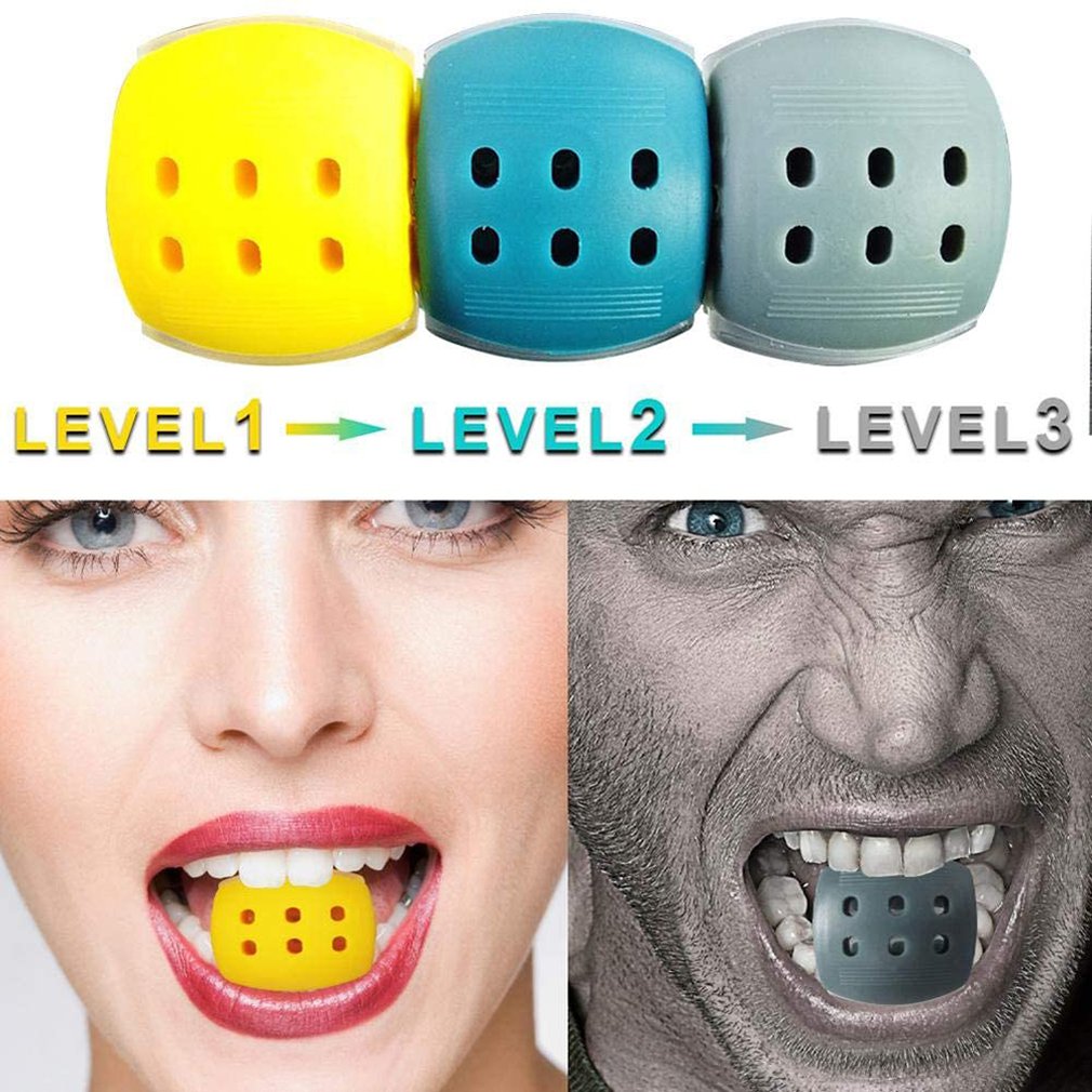 3 Levels Jaw Exerciser Exercise Ball JawLine Facial Muscle Training Fitness Ball Jaw Muscle Training Supplies