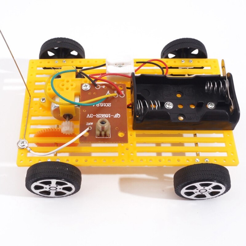 Diy wireless remote control racing car model kits physics science experiments technology educational toy for children