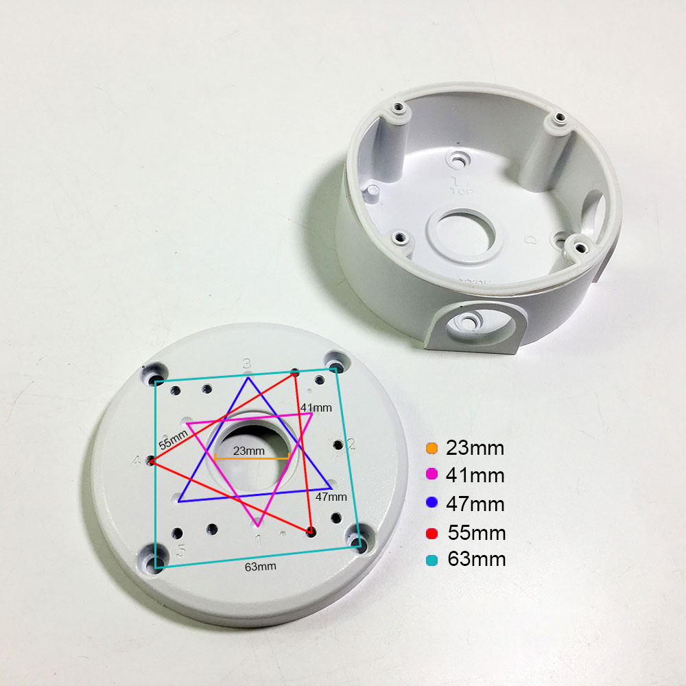 Universal Metal Junction Box CCTV Camera IP66 Compatible with different 4K POE HD Cameras / Dahua /Hikvision