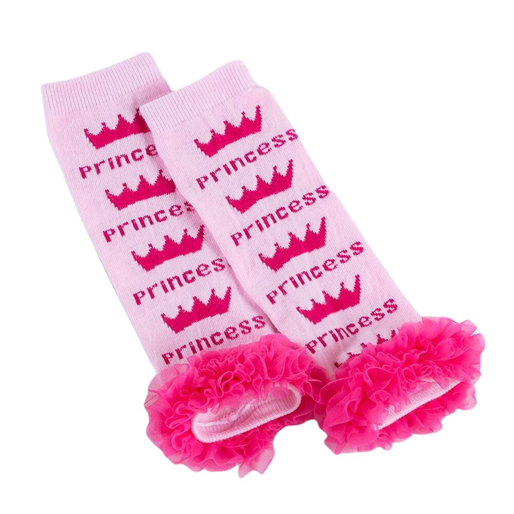Jambières en mousseline pour bébés filles, jambières de princesse en tricot doux, avec volants, pour -nés et nourrissons: A