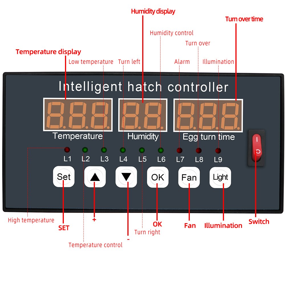 XM-16 Egg Incubator Controller Intelligent Digital Temperature Humidity Automatic Incubator Control System Egg Brooder 30% off