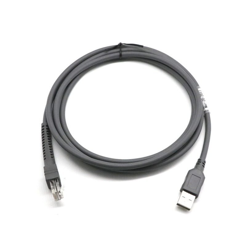 USB To RJ48 RJ50 Scanner Data Cable for LS1203 LS2208 LS4208 LS3008 CBAU01-S07ZAR Symbol Barcode Scanner Part Cable