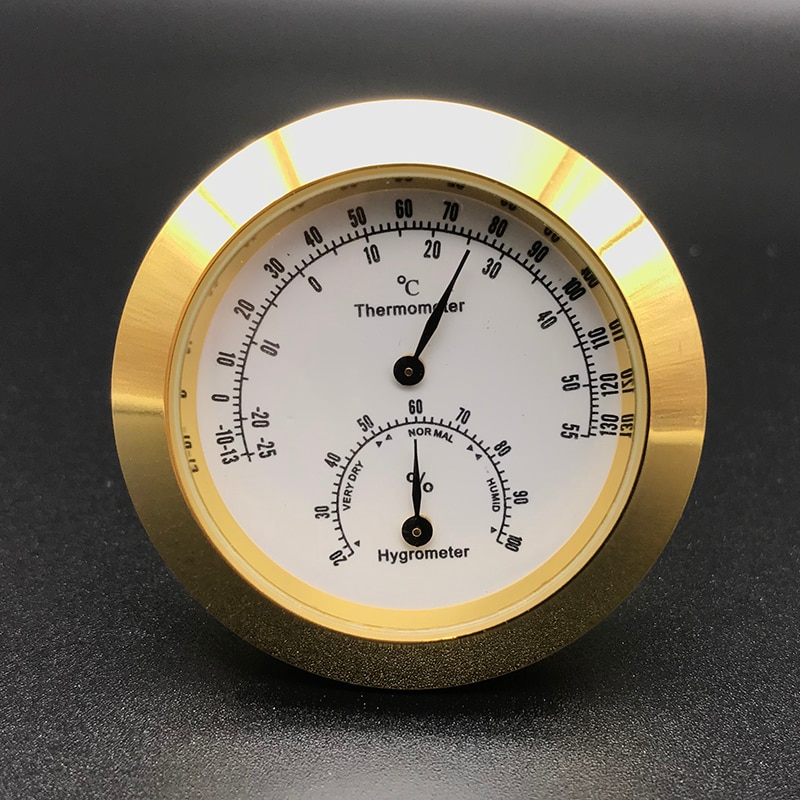 Round Thermometer Hygrometer Humidity Temperature Meter for Violin Guitar Case Instrument Care Monitoring Meter Tool