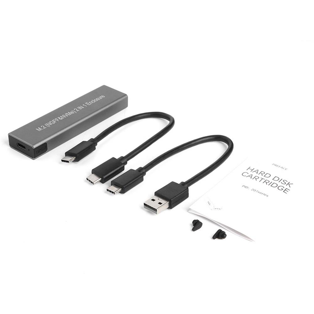 Boîtier M.2 vers USB 3.1 SSD, boîtier adaptateur NVME/NGFF vers Type C SSD, boîtier M.2 vers USB 3. NGFF SATA