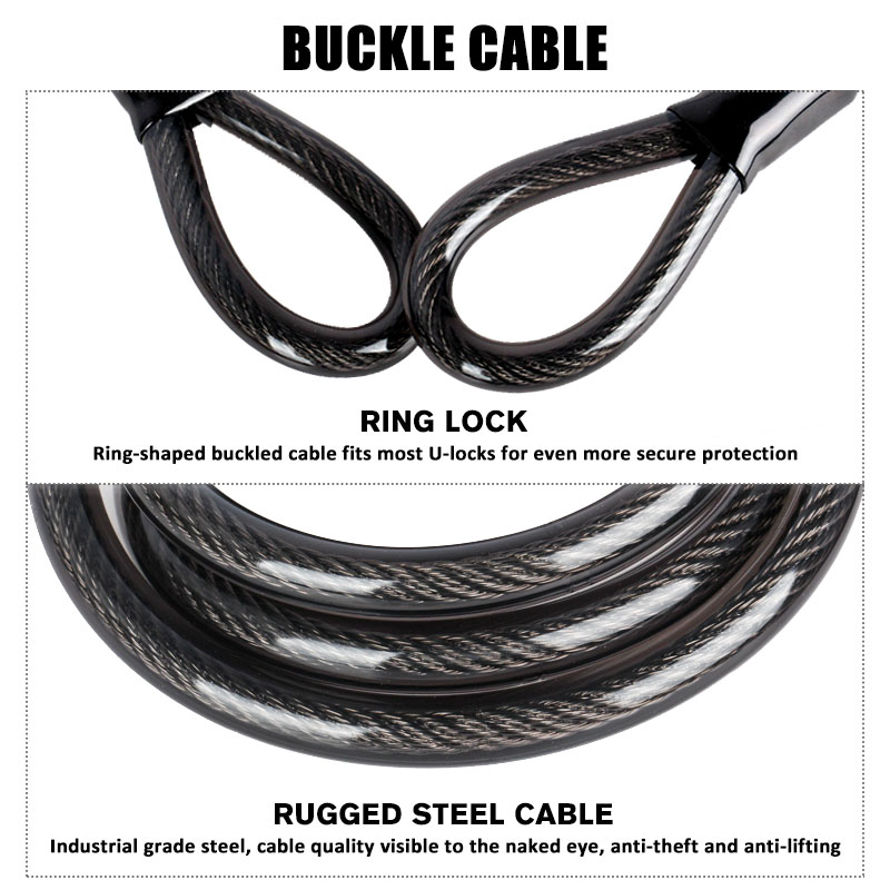 Candado antirrobo para bicicleta y moto en forma de U, accesorios prácticos para montar, candado de seguridad reforzado con llave, candado antirrobo