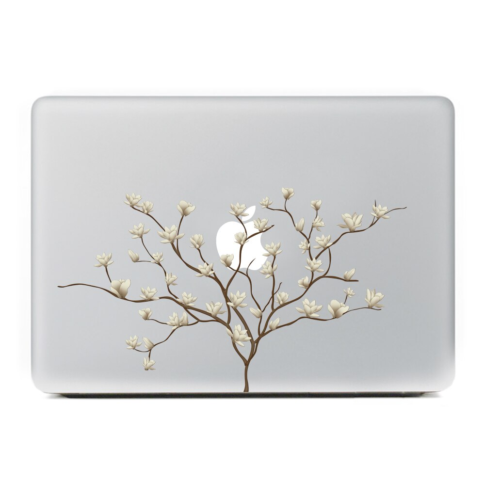 Gelukkig bloemen Vinyloverdrukplaatjesticker voor Macbook Pro/Air 11 13 15 Inch Laptop Case Cover Sticker