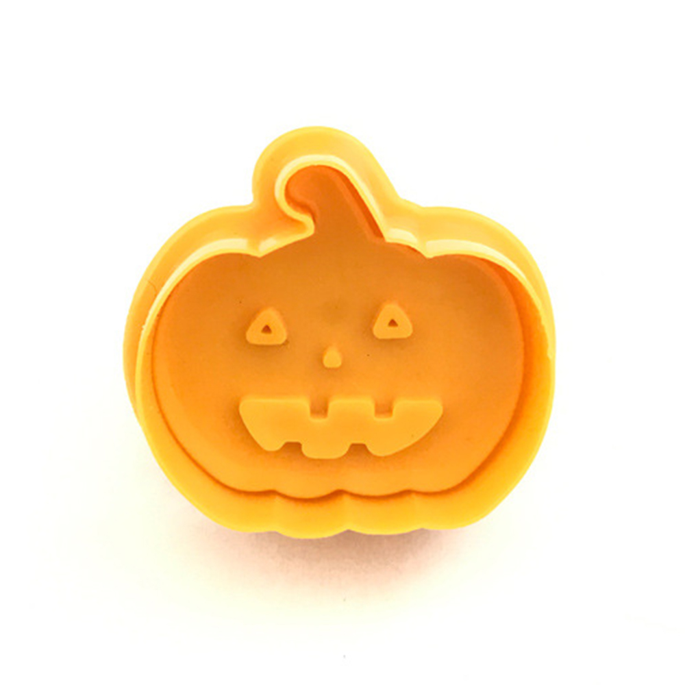 4pcs/set Cookie Stamp Biscuit Mold 3D Cookie Plunger Cutter DIY Baking Mould Halloween Cookie Cutters For Kitchen Tools