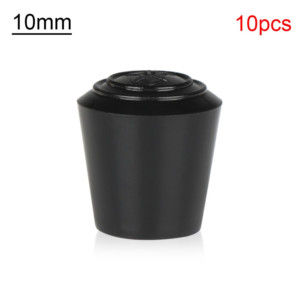 10pcs/pack Black Round Table Chair Leg Foot Caps Furniture Feet Cover Floor Protectors PVC Rubber Coat Mat Anti-slip Pad: 10mm