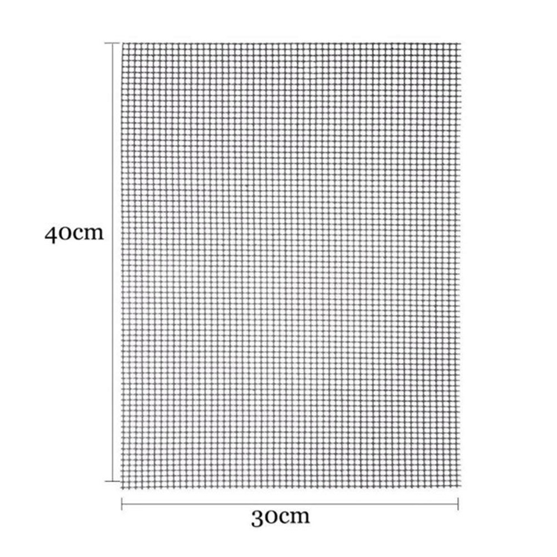 BBQ Barbecue Cooking Mat Set 5 pcs BBQ Grill Mat BBQ Grill Anti Adhesive Reutilisables, Heat Resistant 40x30cm