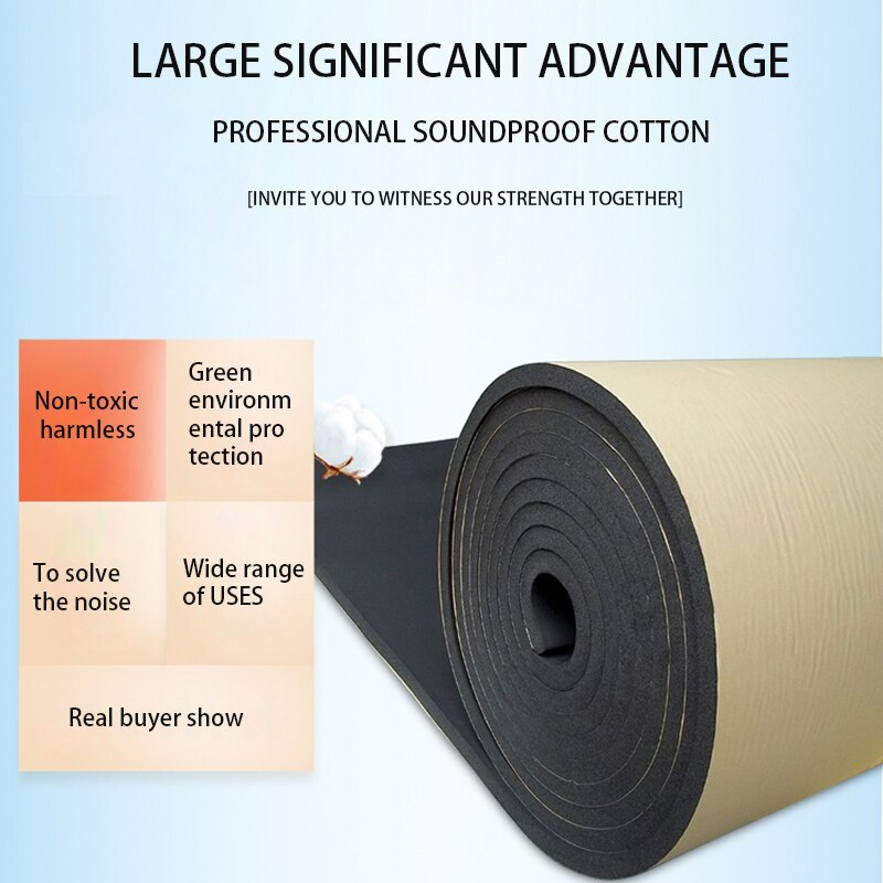 QUARKZMAN Sound Insulation for Car 6mm Sound Insulation Sticker for Bonnet 60 x 100 cm