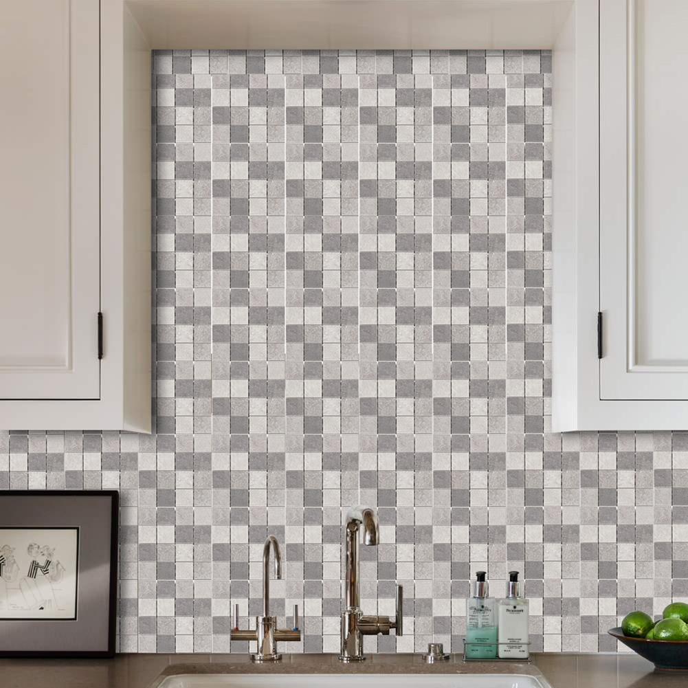 Waterproof Tiles Mosaic Stickers Kitchen Bathroom waterproof Toilet Adhesive PVC Wallpapers Floor Cabinet Home Decoration: MSC011