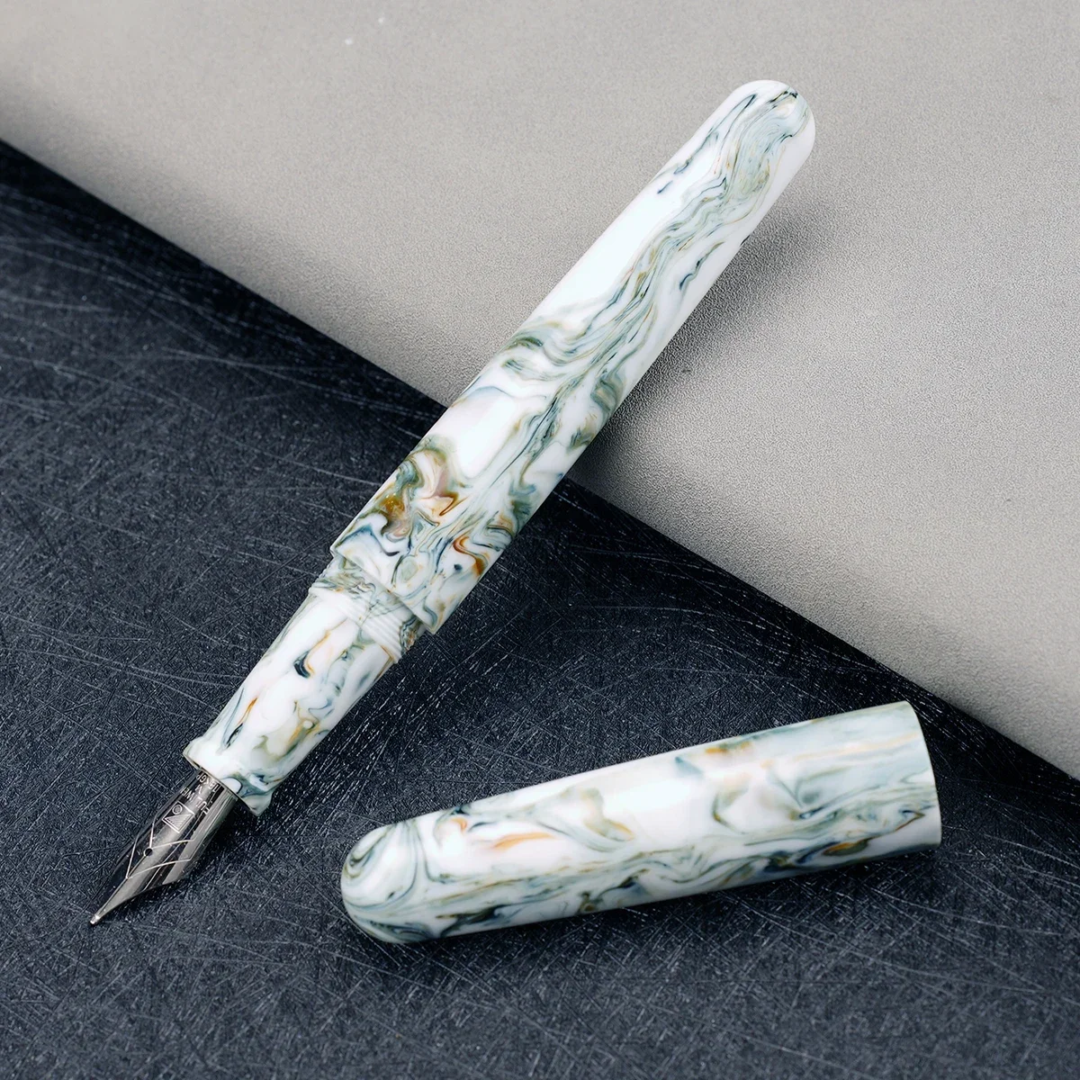 Fuliwen 017 Resin Fountain Pen EF/F/M/Blade Nib Big Size Ink Pen Luxury Unique Irregular Patterns Pen for Office Business