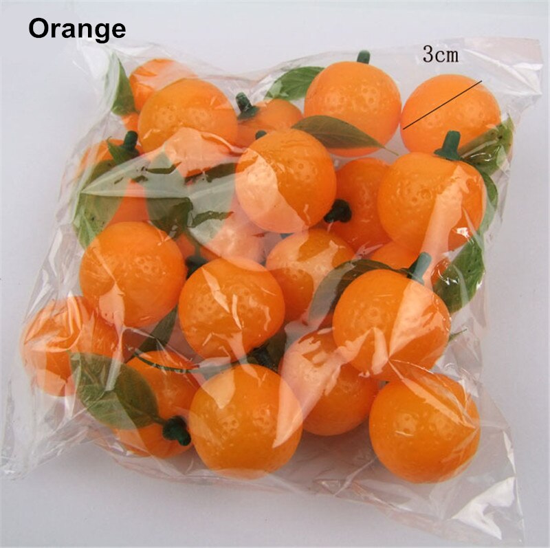 20 Pcs/Lot Artificial Fruits Vegetables Mini Foam Simulation Fruit Home Table Decoration Photo Props