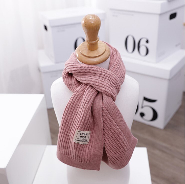 freundlicher schal Baby jungen und mädchen lange schal freundlicher gestrickte Winter warme schals halstuch шарф детский: Rosa