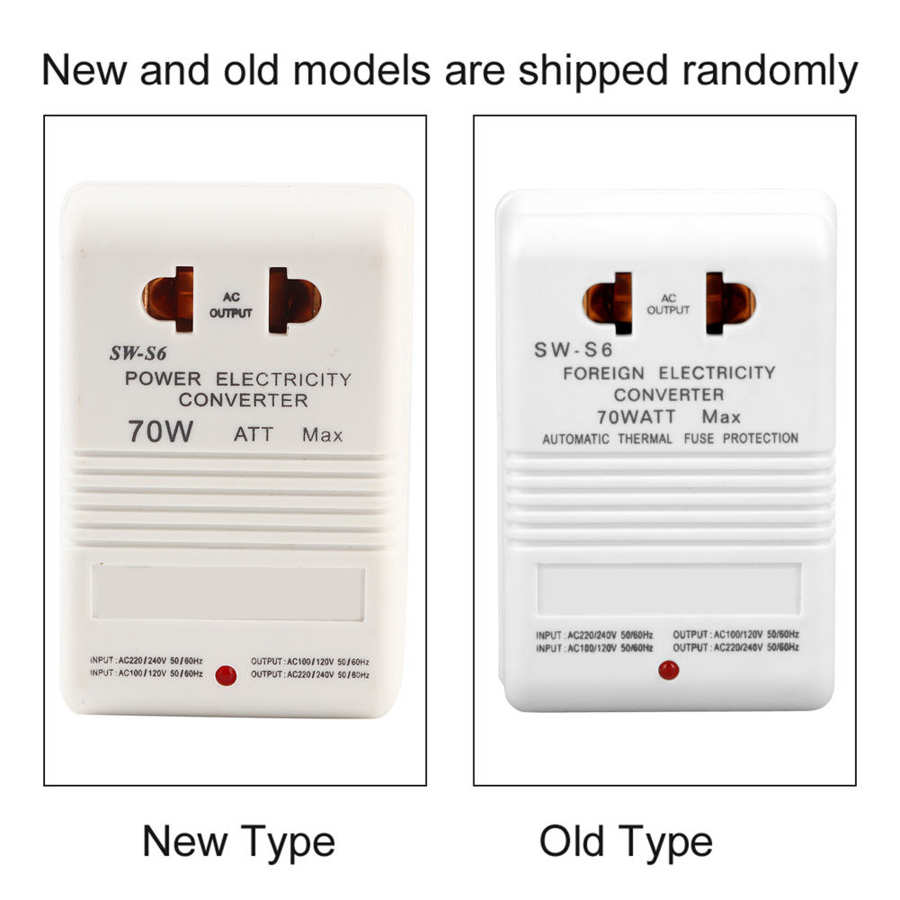 70W 110/120V to 220/240V Step-Up Down Voltage Converter Transformer Travel Dual Channel Voltage Power Converter