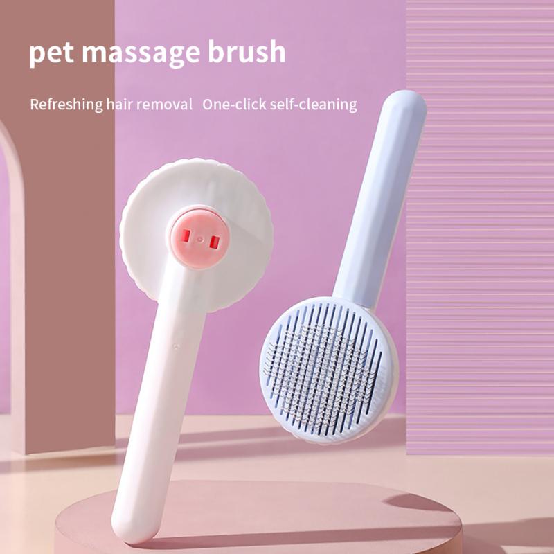 Huisdier Kat Borstel Hond Kam Haar Remover Schraper Huisdier Haar Kam Zelfreinigende Slicker Brush Voor Katten Massages Kam Schoonheid producten