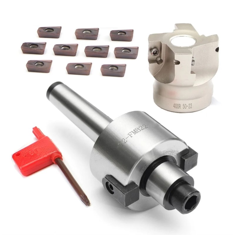 Mill Cutter MT2 MT3 50 Cutter Head + 4 Cutters APMT1604 CNC Mill Milling Cutter Insert Kit Machine Tools