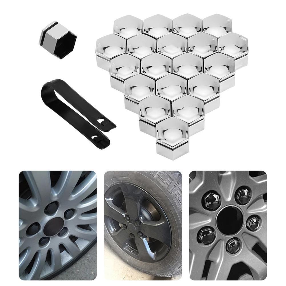 20 kpl auton pyörän mutterin suojus 17 mm 19 mm 21 mm auton pyörän pultin suojus ulkoinen erityinen tulppa suojaamaan pölyltä