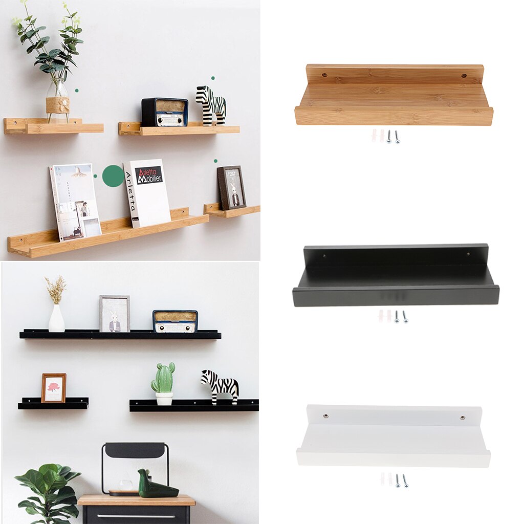 Kitchen Floating Shelves Wall Mounted Wooden Rack Decor for Room, Kitchen Storage and Display, DIY Hanging Shelves