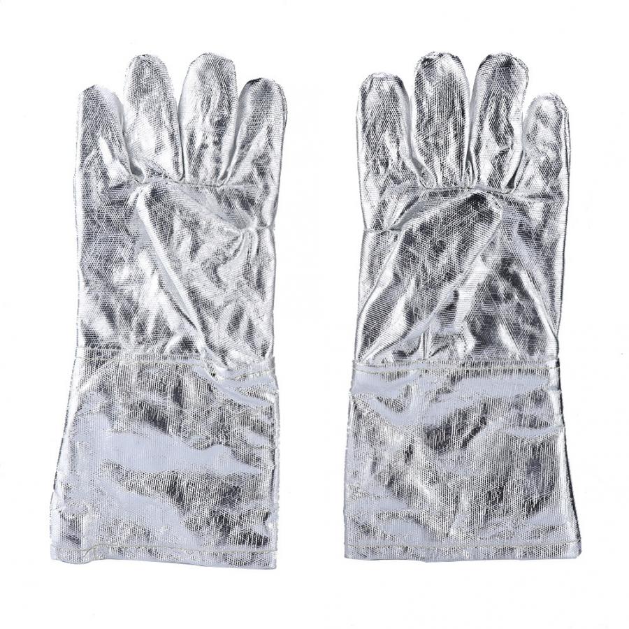 Guantes de trabajo guantes de seguridad largos guantes de trabajo resistentes al calor guantes de trabajo de fundición de fuego aluminio guantes de trabajo