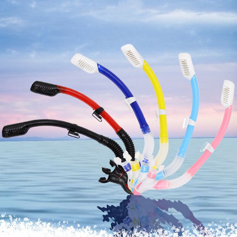 Svømmesnorkel med silikonemundstykke let ånde dykning tribord sæt tube tørt snorkeludstyr