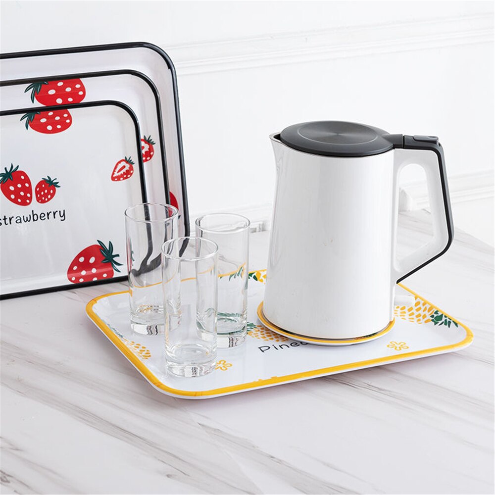 Thee Ontbijt Brood Snack Opslag Trays Plastic Dessert Dienblad Vierkante Accessoires Cosmetica Schotel