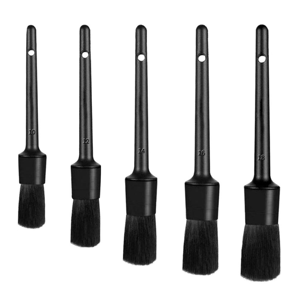 1/5 Uds. Cepillos de limpieza detallado de coches cepillo suave limpiador de ruedas cepillo de eliminación de polvo automático accesorios exteriores interiores de coche: Rojo