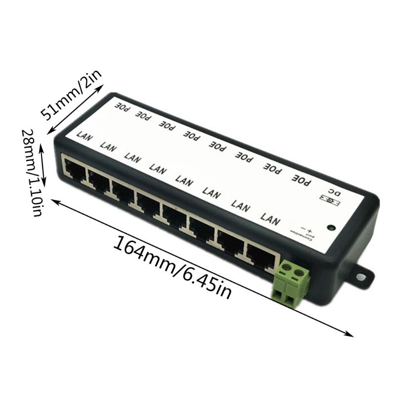 8 Ports POE Injector POE Splitter for CCTV Network POE Camera Power Over Ethernet IEEE802.3af