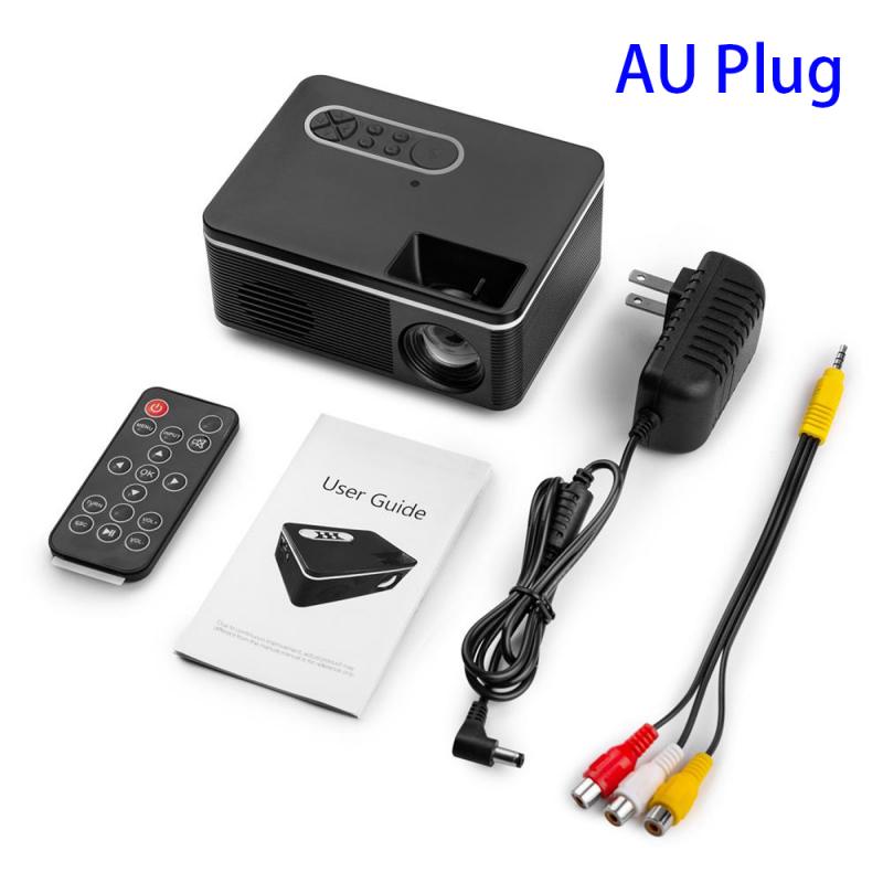 Ue/AU/royaume-uni/états-unis S361 Mini projecteur domestique 1080P HDMI USB TF Home cinéma proiettore par smartphone cellulare: AU BLACK