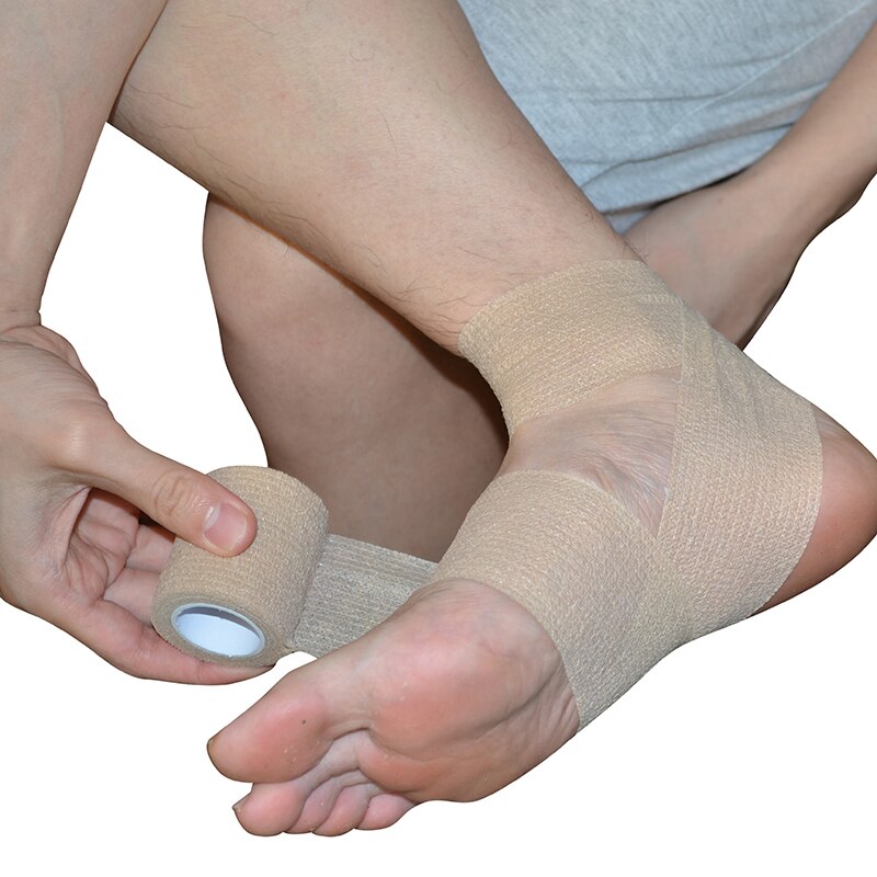 Macure Tape 10 ROLL 2.5cm x 4.5m Coban Elastic Self-Adherent Wrap Bandage Latex Free Tender Tape Finger Tape