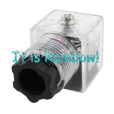 Conector de válvula solenoide LED, 3 pines, DIN, pieza de reparación, CA 220V