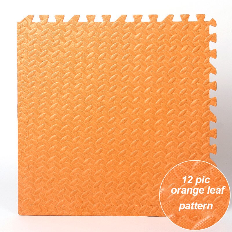 12PCS 30x30cm Yoga Mat EVA Soft Protective Floor Mat Anti-slip Bubble Bowl Foam Training Exercise Workout Fitness Cushion: Orange 12 pic