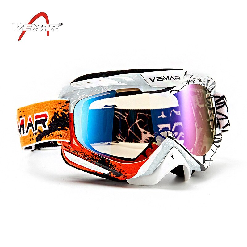 Vemar Motorbril Ski Bril Motorcross Bril Brillen Snowboard Bril Moto Motorbike Dirt Bike Kleurrijke Lens