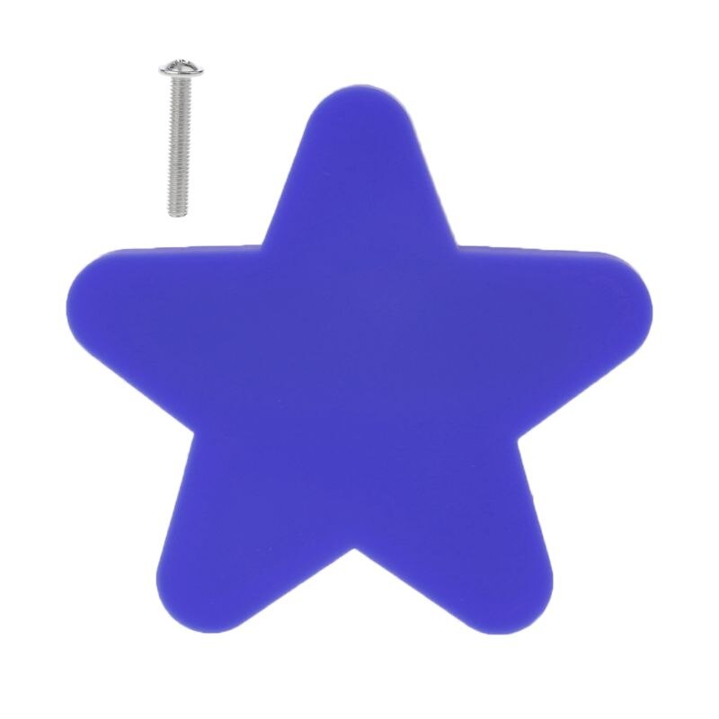 Tirador anticolisión para puerta de armario para niños, tiradores creativos para muebles con forma de luna y estrella de dibujos animados