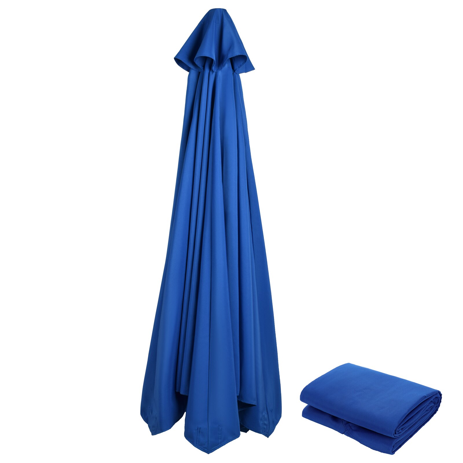 Shade Cloth Umbrella Base For Outdoor Market Patio Waterproof Replacement Polyester Fits 3/2.7 Meters 6/8 Bone Canopy Only: blue 270cm 6k